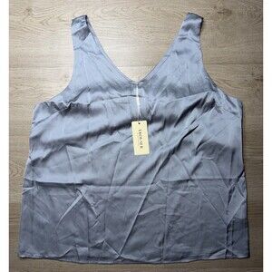 NWT Ekouaer Gray Tank Top Womens XL  Stretch Comfort Sleepwear